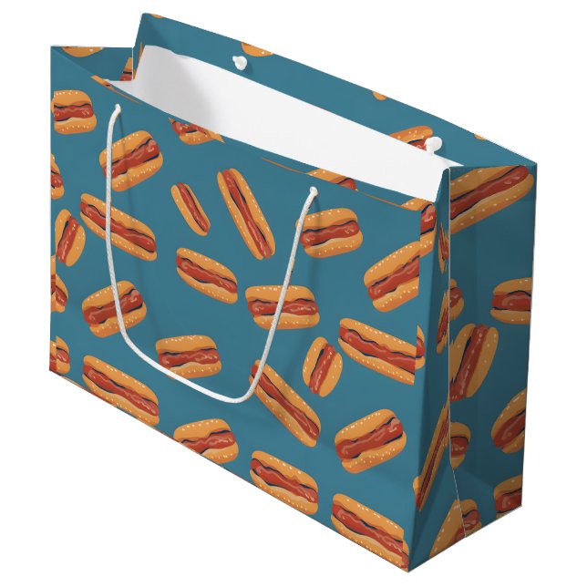 Sac cadeau Hotdog Party Anniversaire Papier envelo (Devant Angle)