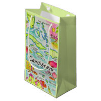 Sac cadeau Îles illustrées de couleurs