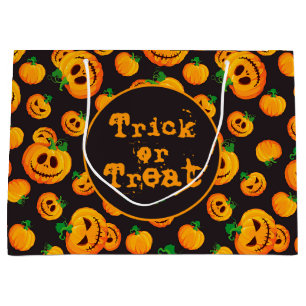 Sac cadeau Jack-O-Lantern éffrayant pour Halloween