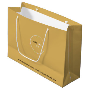 Sac cadeau jaune chaud grand format