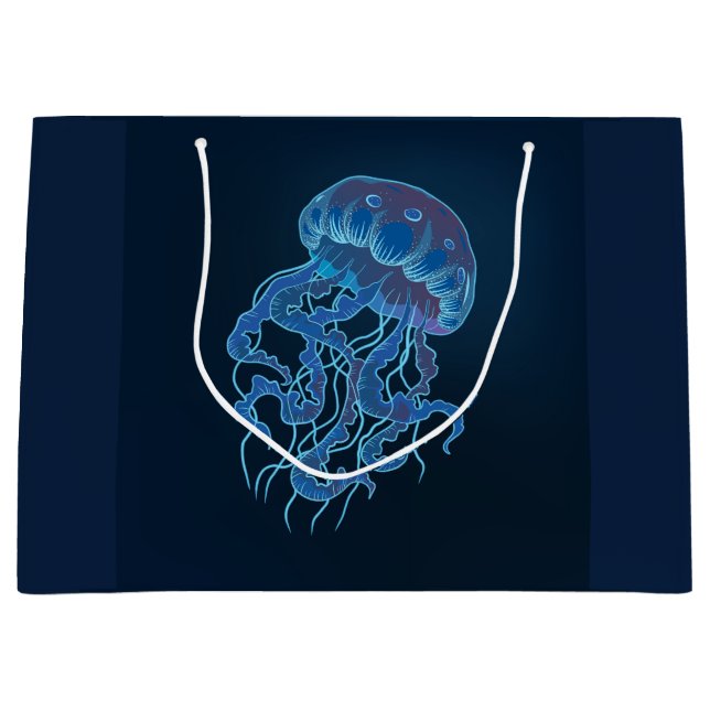 Sac cadeau Jellyfish Bleu (Devant)
