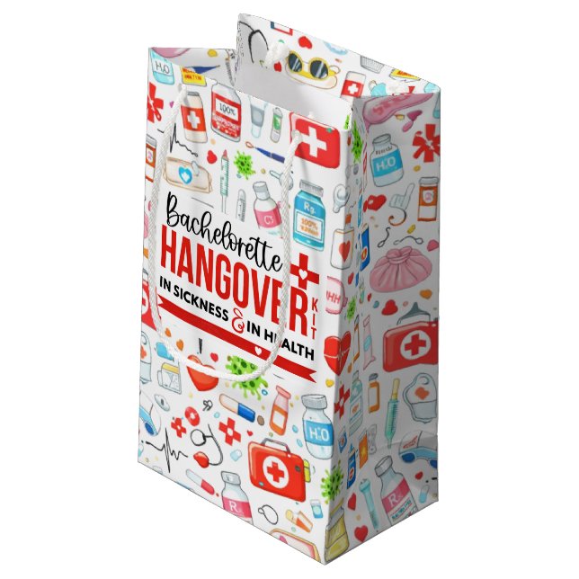 Sac Cadeau Kit de Gueule de Bois pour Enterrement  (Dos Angle)