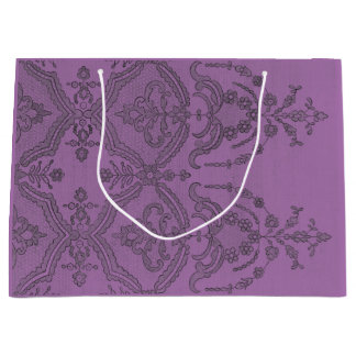 SAC CADEAU LACE NOIR ANTIQUE EN PLUM CLAIR