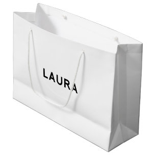 Sac cadeau Laura Elegant en noir et blanc