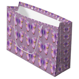 Sac Cadeau Le papillon d'imaginaire a couvert de tuiles grand