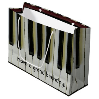Sac Cadeau Le piano grand d'anniversaire verrouille le