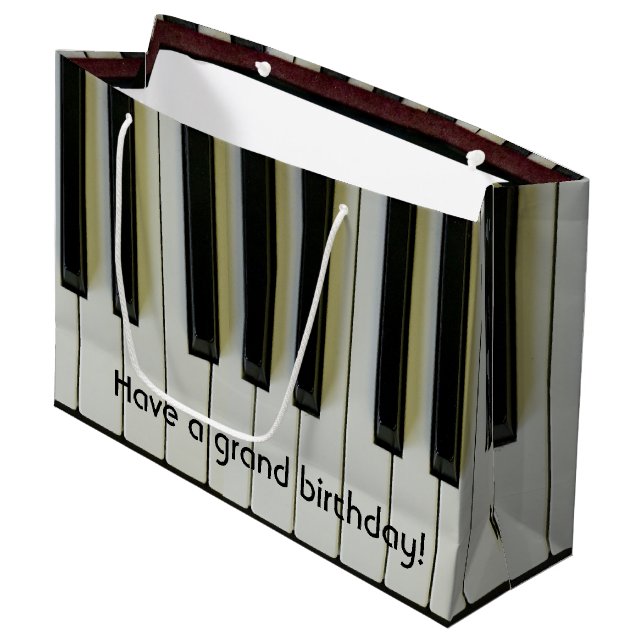 Sac Cadeau Le piano grand d'anniversaire verrouille le (Devant Angle)