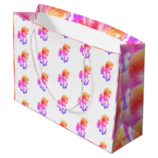 Sac Cadeau Licorne Néon (Dos Angle)