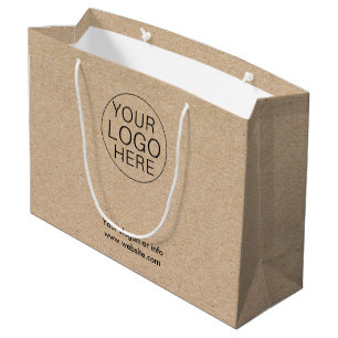 Sac cadeau logo personnalisé Eco Kraft pour les en