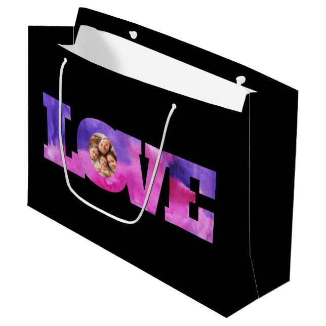 Sac cadeau Love Photo (Devant Angle)