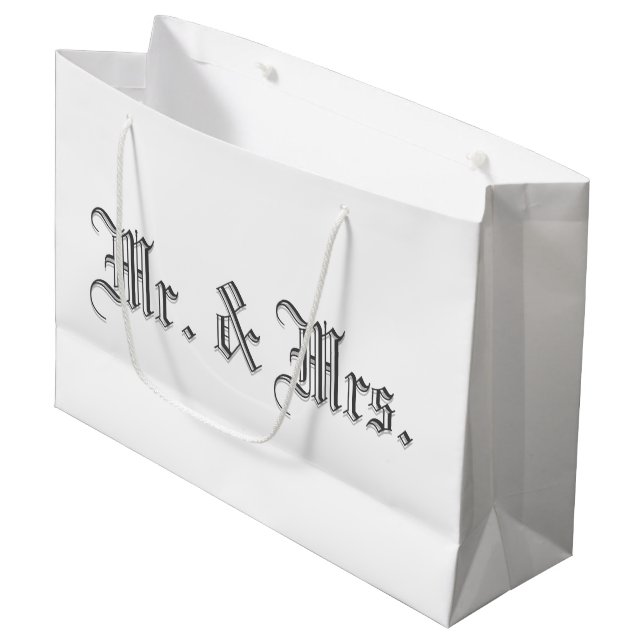 Sac cadeau M. & Mme Blackletter Wine (Devant Angle)