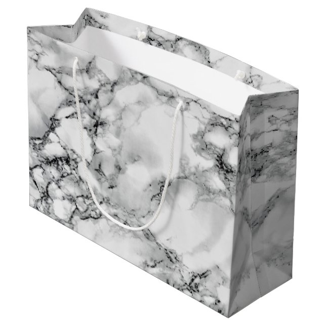 Sac cadeau Marbre blanc (Dos Angle)
