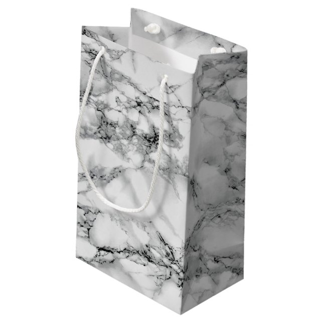 Sac cadeau Marbre blanc Pierre Design moderne (Dos Angle)