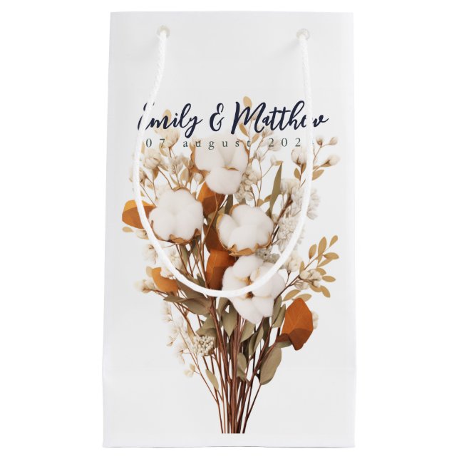 Sac cadeau Mariage Boho rustique (Devant)