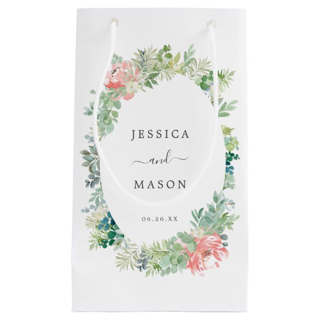 Sac cadeau Mariage de l'hôtel Soft Greenery (Devant)