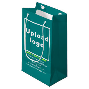 Sac Cadeau Marque d'affaires sur Turquoise vert petit format