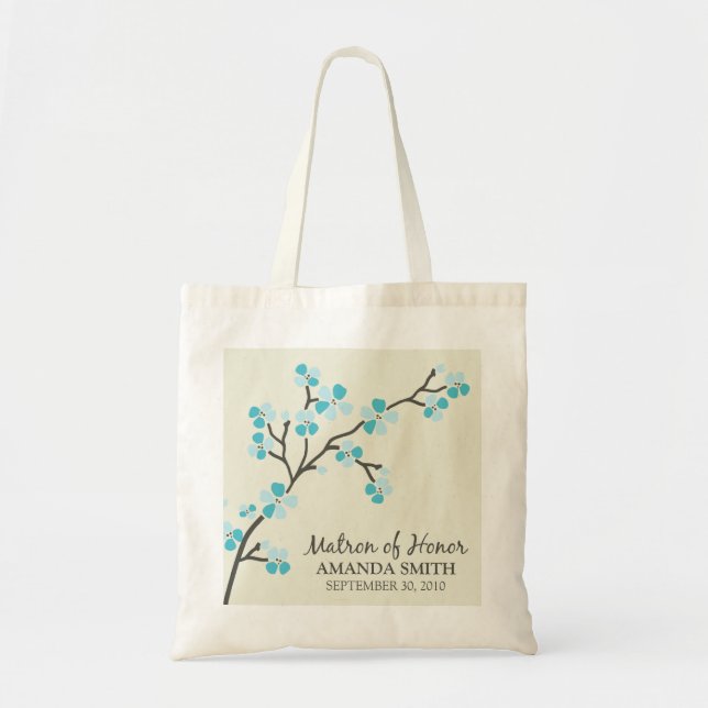 Sac cadeau Matron of Honor Wedding Party (aqua) (Devant)