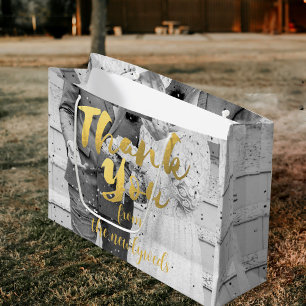 Sac cadeau Merci photo mariage personnalisé