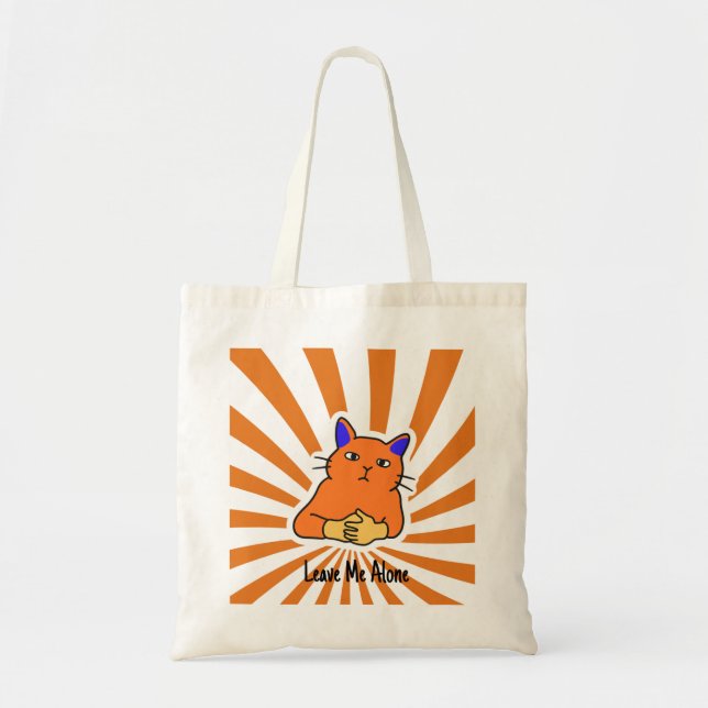 Sac Cadeau Mignon "Laissez-Moi Tranquille" Chat Gr (Devant)