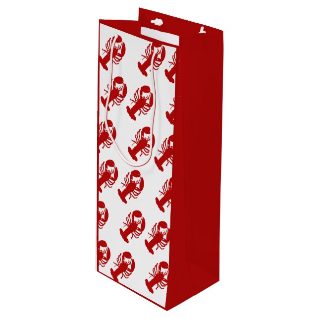 Sac cadeau Motif de homard rouge (Devant Angle)