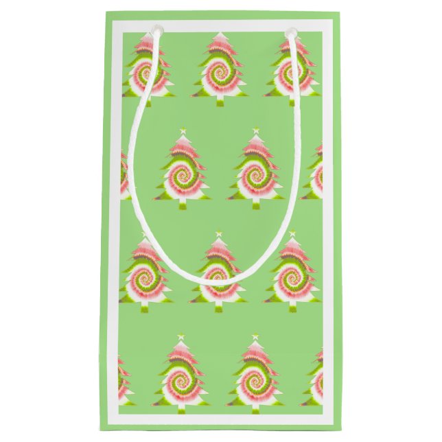 Sac cadeau Motif de pin psychédélique (Devant)