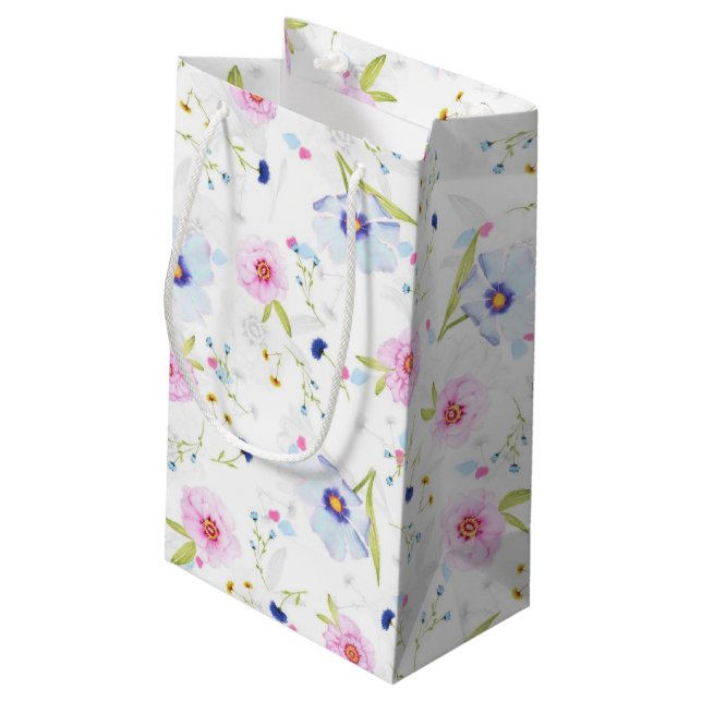 Sac cadeau Motif Fleurs (Dos Angle)