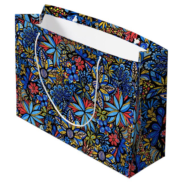 Sac cadeau Motif Talavera Bouquet (Dos Angle)