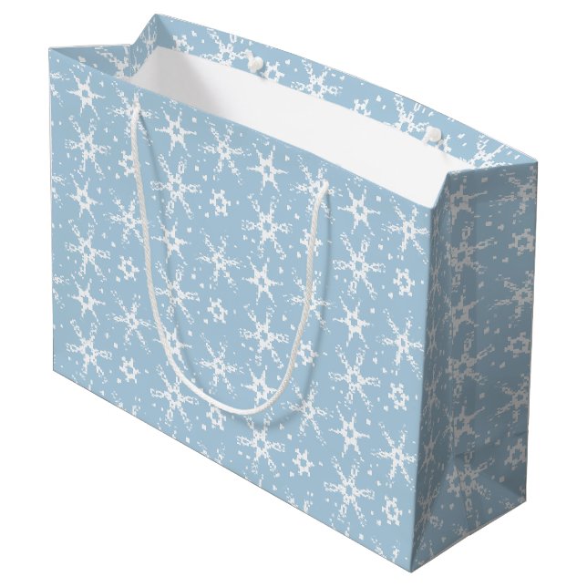 Sac cadeau Motif tout-en-un de Snowflake moderne (Dos Angle)