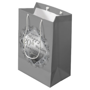 Sac Cadeau Moyen 10,11,20,25e, 70e Mariage