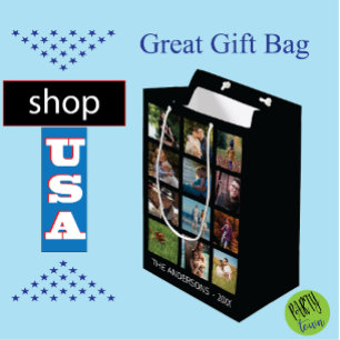 Sac Cadeau Moyen 12 Photo Collage ✨ souvenirs personnalisés