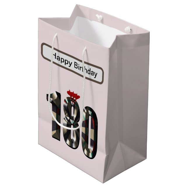 Sac Cadeau Moyen "180 en 3D : la dimension Ultimate Darts" (Devant Angle)