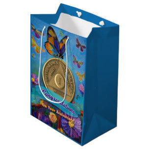 Sac Cadeau Moyen 1 An An An Anniversaire Mouches Papillons