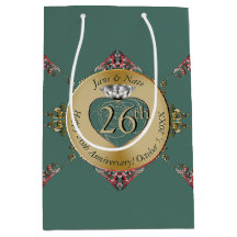 26e/Tout Mariage Anniversaire - Sac-cadeau moyen