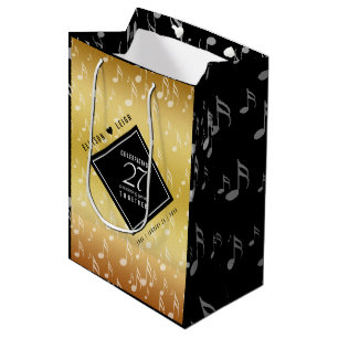 Sac Cadeau Moyen 27e anniversaire du Mariage de musique