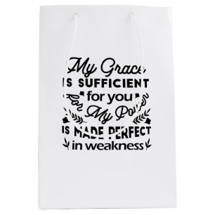 Sac Cadeau Moyen 2 Corinthiens 12:9 – Ma Grâce Est Suffisante Art