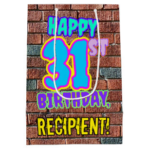 Sac Cadeau Moyen 31e anniversaire : Amusant, Graffiti urbain inspir