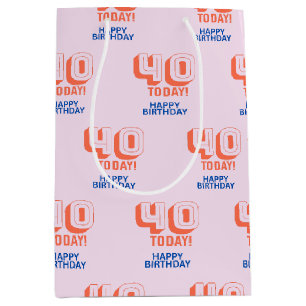 Sac Cadeau Moyen 40e anniversaire