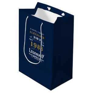 Sac Cadeau Moyen 40th Birthday Born 1983 Ajouter Nom Legend Blue Go