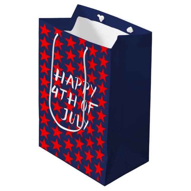 Sac Cadeau Moyen 4 juillet (Devant Angle)