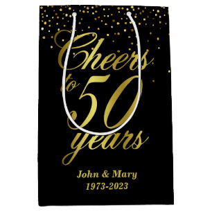 Sac Cadeau Moyen 50e anniversaire du Mariage