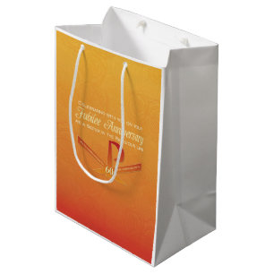 Sac Cadeau Moyen 60e anniversaire de jubilé Nun Pax Cross, Orange