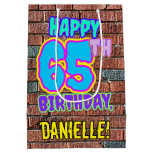Sac Cadeau Moyen 65e anniversaire : Amusant, Graffiti urbain inspir