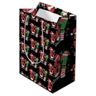 Sac Cadeau Moyen 67 Meme Six Seven Elfe Chapeau de Noël de Père Noë