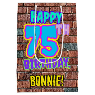 Sac Cadeau Moyen 75e anniversaire : Amusant, Graffiti urbain inspir