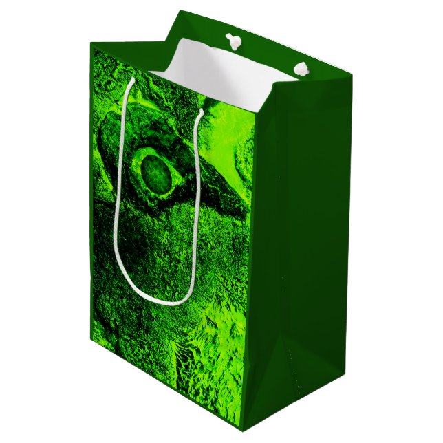 Sac Cadeau Moyen à la recherche de vert (Devant Angle)