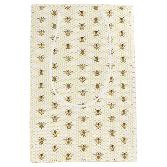 Sac Cadeau Moyen A little Honey Is On The Way Baby Shower (Devant)