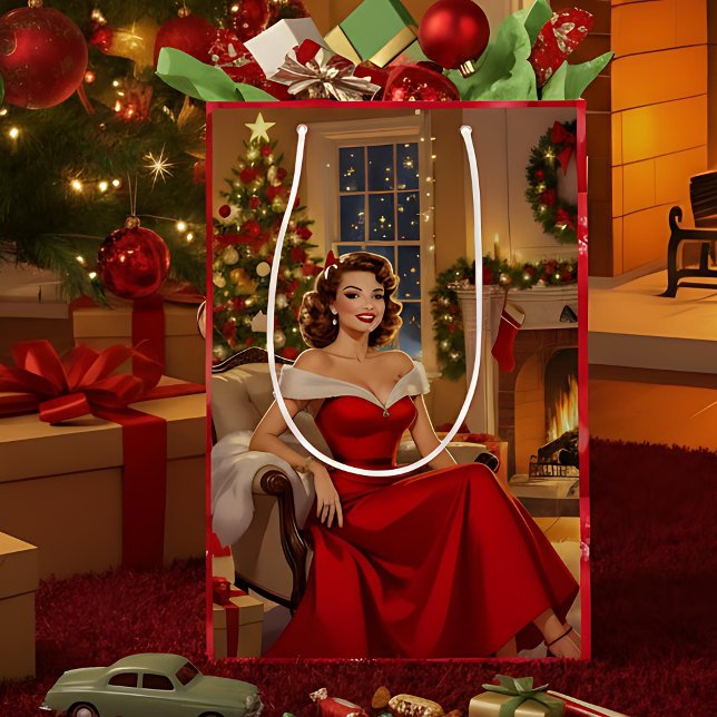 Sac Cadeau Moyen A Sweet Vintage Christmas  (Créateur téléchargé)