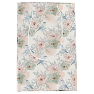 Sac Cadeau Moyen A symphony of song and petals pattern