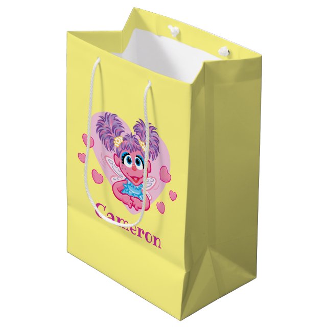 Sac Cadeau Moyen Abby Cadabby Valentine Hearts Graphisme (Devant Angle)