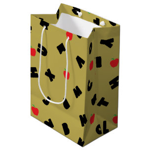 Sac Cadeau Moyen ABC Lettre XYZ pomme enfant étudiant Retour 2 écol